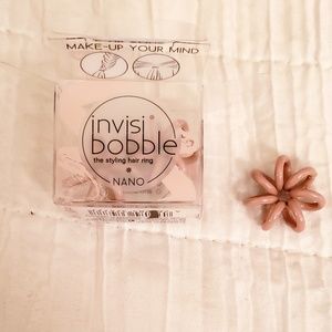 Invisi bobble cream color hair ring ties